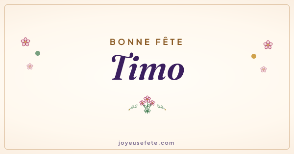 Image « Bonne fête Timo » au format large