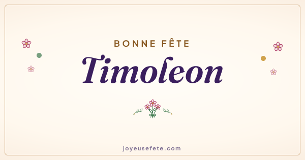 Image « Bonne fête Timoleon » au format large