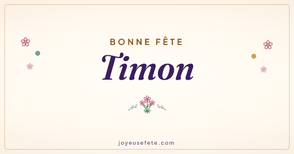Image « Bonne fête Timon » au format large