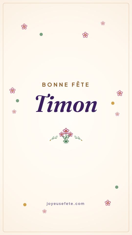 Image « Bonne fête Timon » au format story