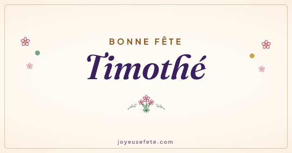 Image « Bonne fête Timothé » au format large
