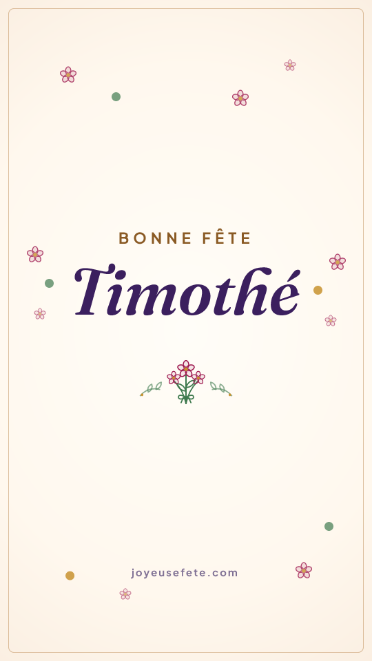 Image « Bonne fête Timothé » au format story
