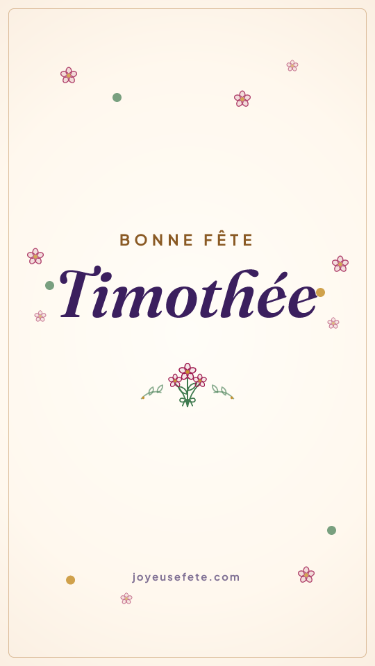 Image « Bonne fête Timothée » au format story