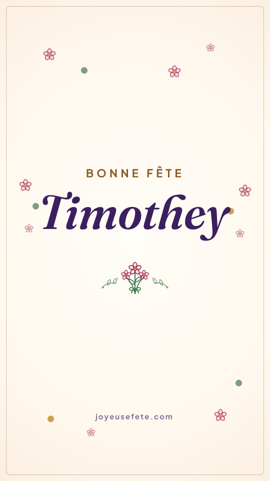 Image « Bonne fête Timothey » au format story