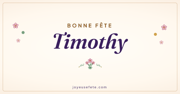 Image « Bonne fête Timothy » au format large
