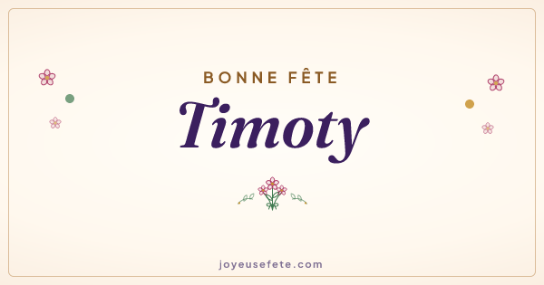 Image « Bonne fête Timoty » au format large