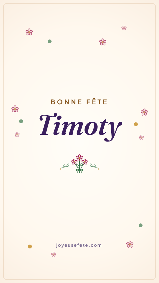 Image « Bonne fête Timoty » au format story