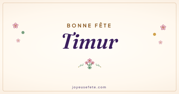 Image « Bonne fête Timur » au format large