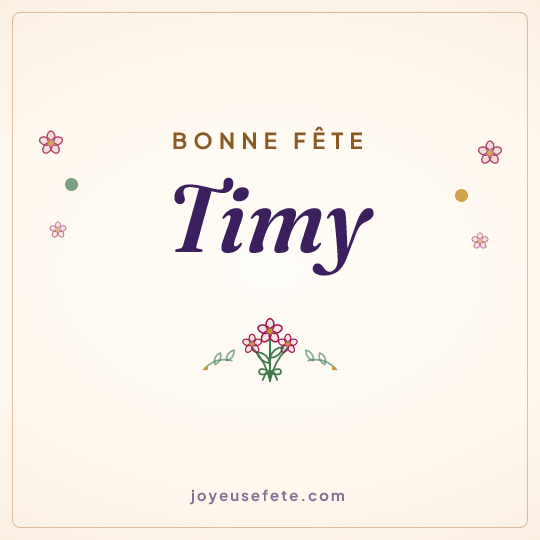Image carrée « Bonne fête Timy » pour WhatsApp