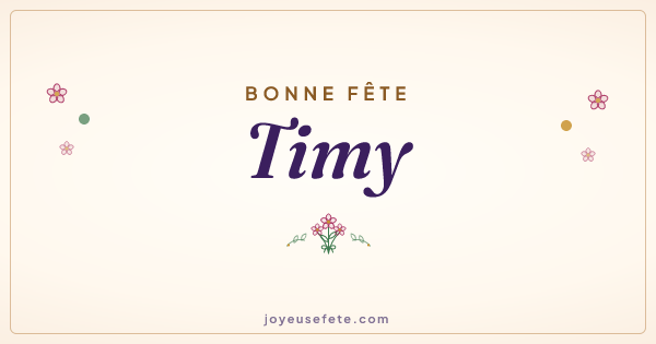 Image « Bonne fête Timy » au format large
