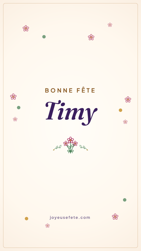 Image « Bonne fête Timy » au format story