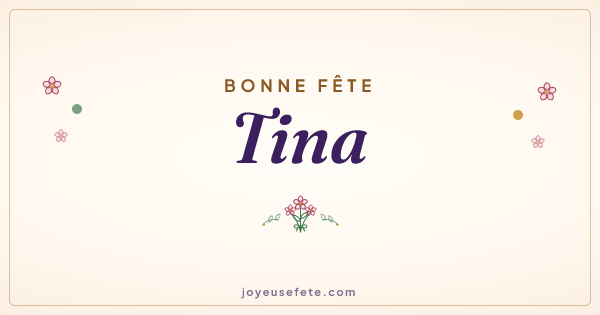 Image « Bonne fête Tina » au format large