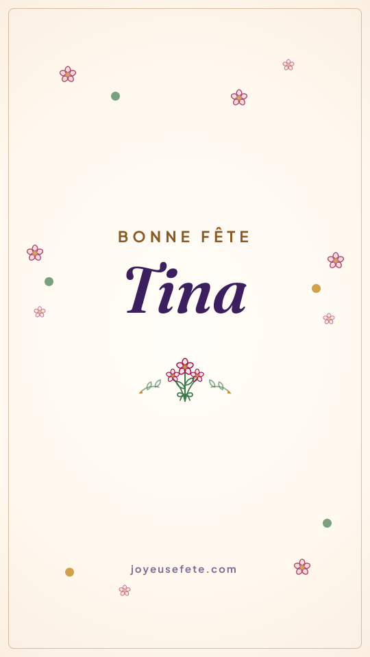 Image « Bonne fête Tina » au format story