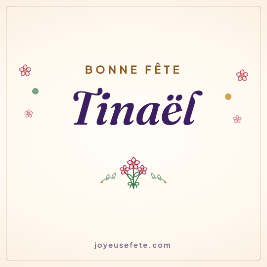 Image carrée « Bonne fête Tinaël » pour WhatsApp