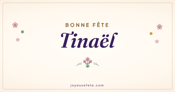 Image « Bonne fête Tinaël » au format large
