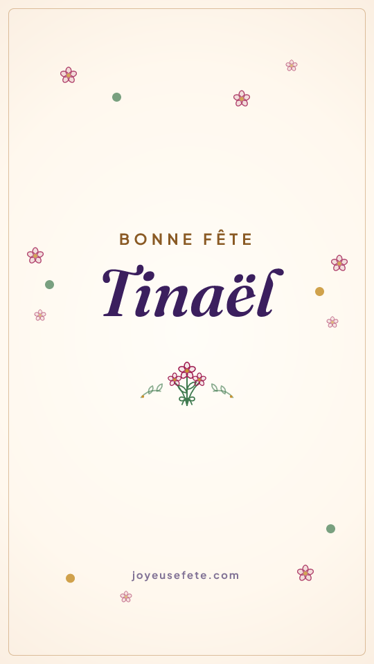 Image « Bonne fête Tinaël » au format story