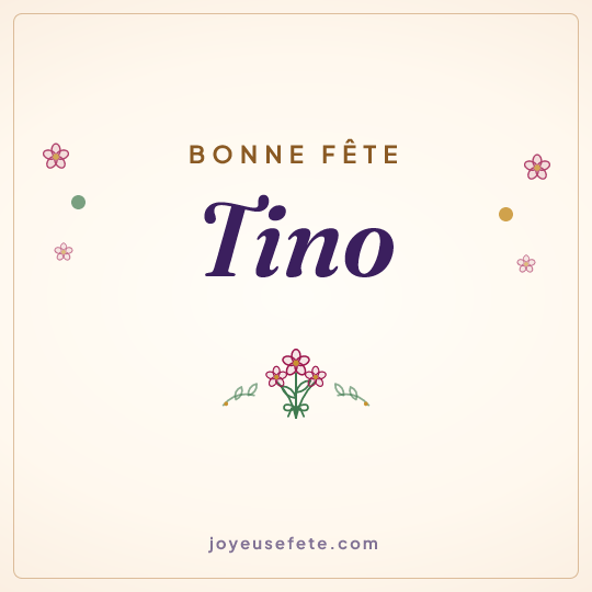 Image carrée « Bonne fête Tino » pour WhatsApp