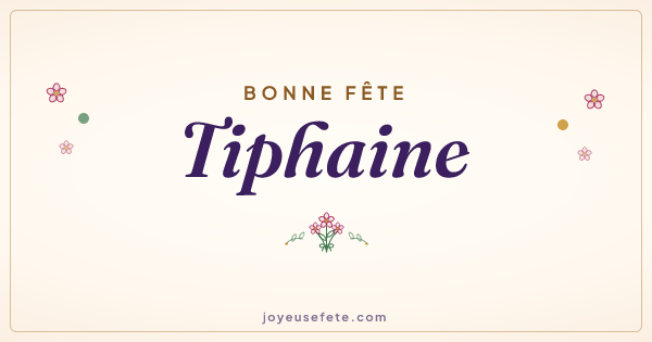Image « Bonne fête Tiphaine » au format large