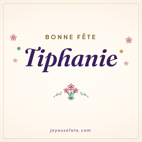 Image carrée « Bonne fête Tiphanie » pour WhatsApp