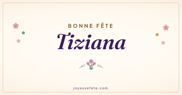 Image « Bonne fête Tiziana » au format large