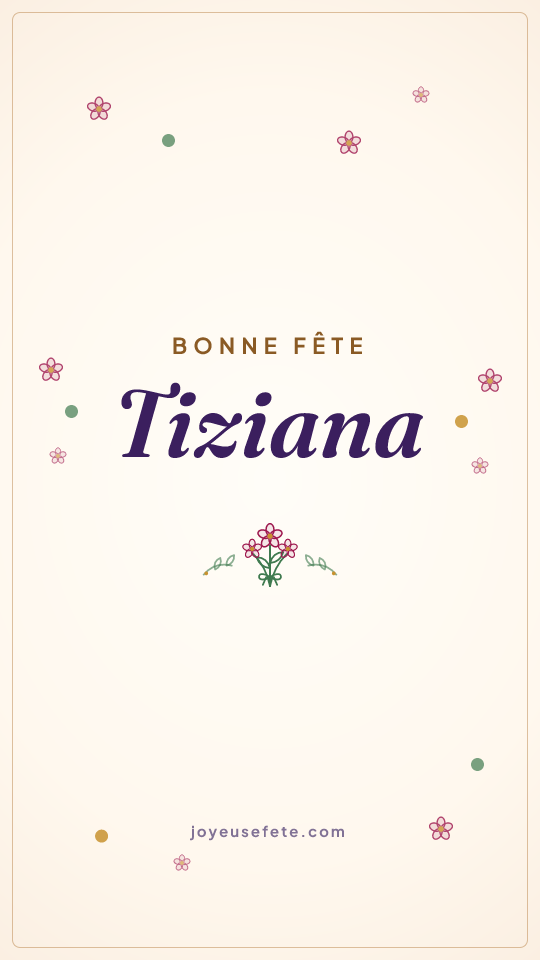 Image « Bonne fête Tiziana » au format story