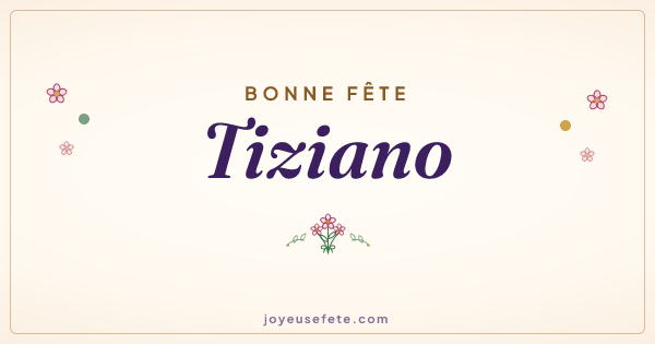 Image « Bonne fête Tiziano » au format large