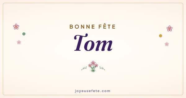 Image « Bonne fête Tom » au format large