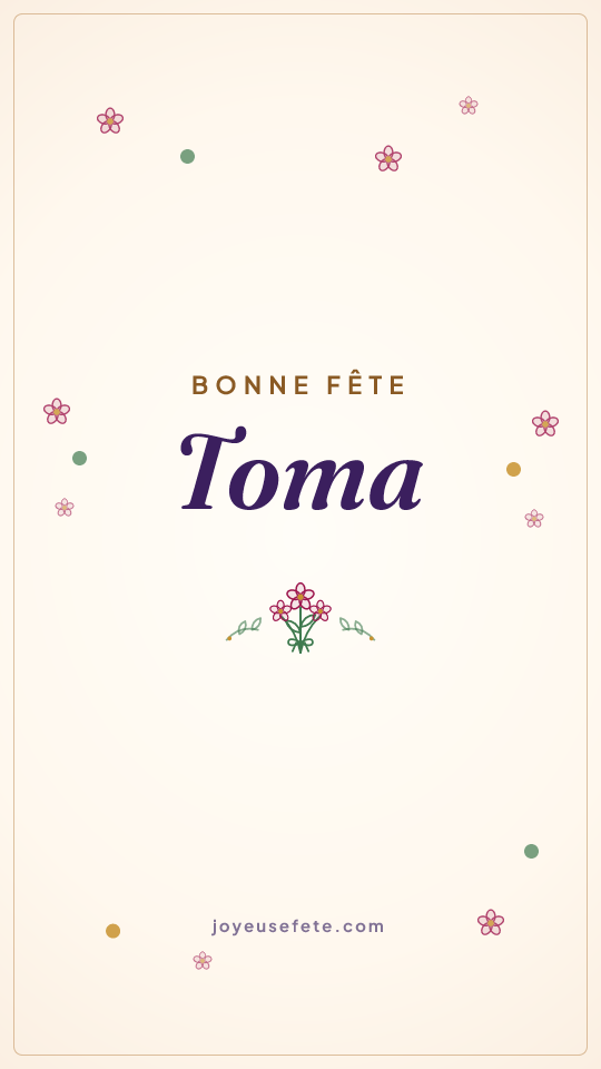 Image « Bonne fête Toma » au format story