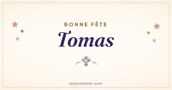 Image « Bonne fête Tomas » au format large
