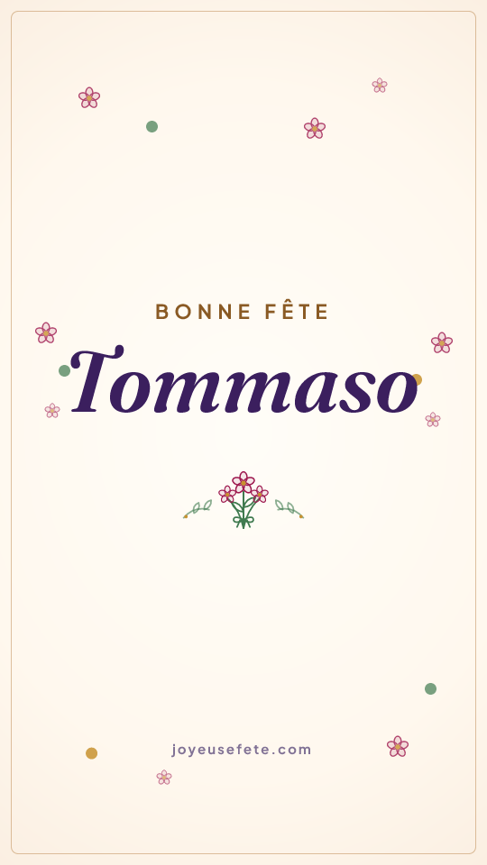 Image « Bonne fête Tommaso » au format story