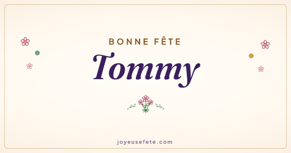 Image « Bonne fête Tommy » au format large