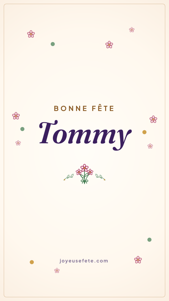 Image « Bonne fête Tommy » au format story