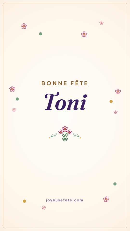 Image « Bonne fête Toni » au format story