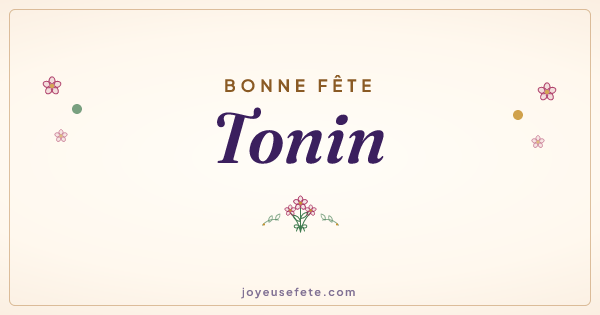 Image « Bonne fête Tonin » au format large