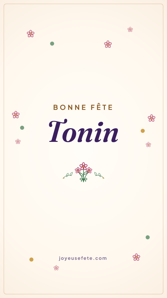 Image « Bonne fête Tonin » au format story