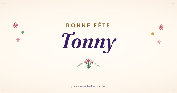 Image « Bonne fête Tonny » au format large