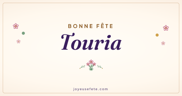 Image « Bonne fête Touria » au format large