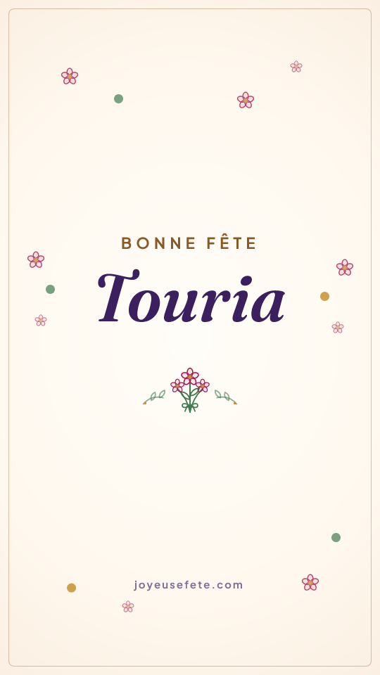 Image « Bonne fête Touria » au format story
