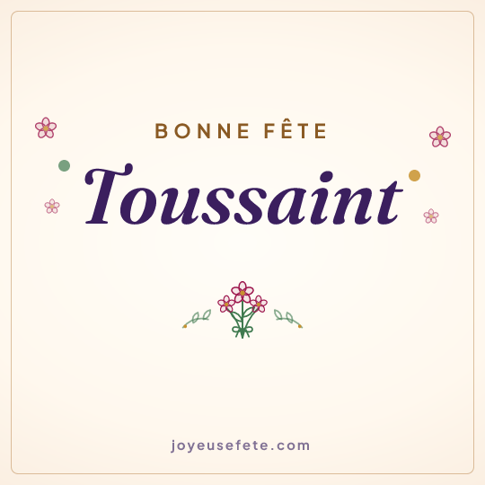 Image carrée « Bonne fête Toussaint » pour WhatsApp