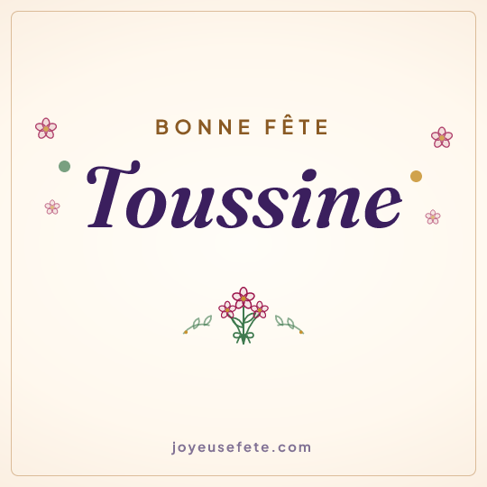 Image carrée « Bonne fête Toussine » pour WhatsApp