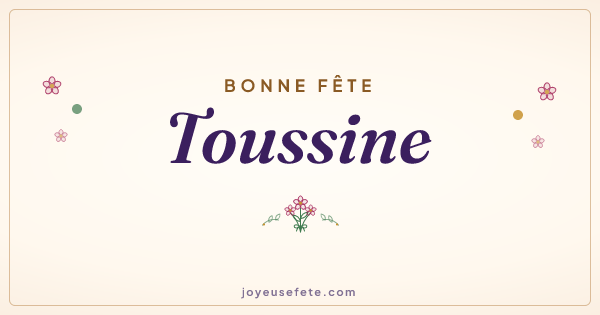 Image « Bonne fête Toussine » au format large
