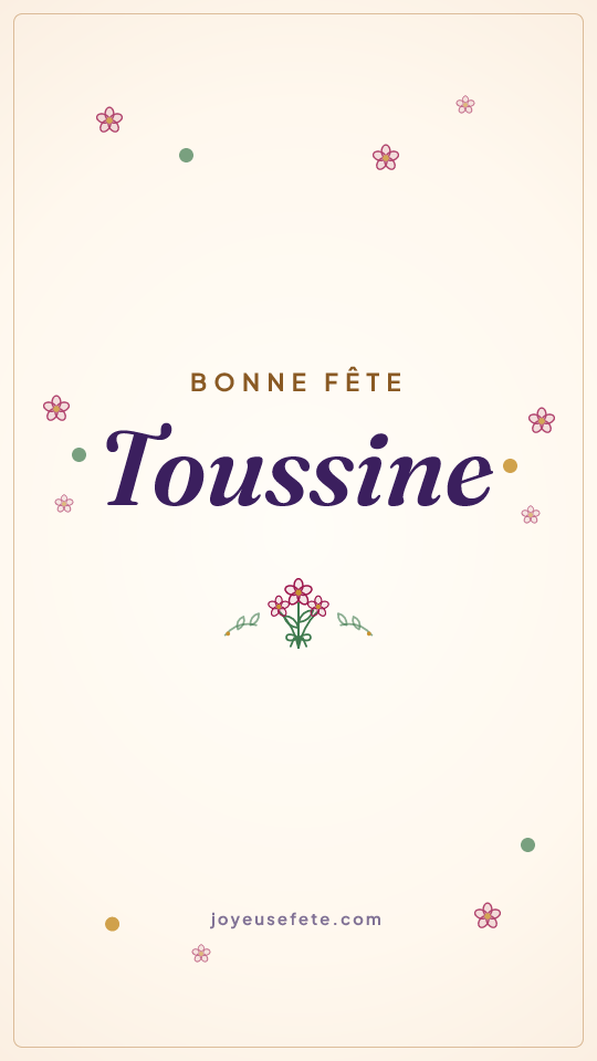 Image « Bonne fête Toussine » au format story