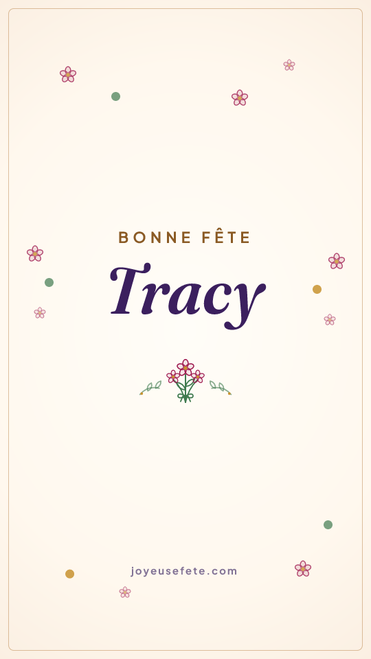 Image « Bonne fête Tracy » au format story