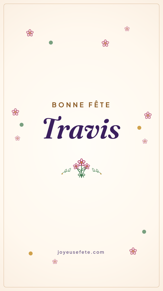 Image « Bonne fête Travis » au format story