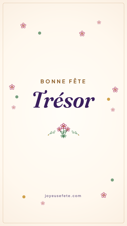 Image « Bonne fête Trésor » au format story