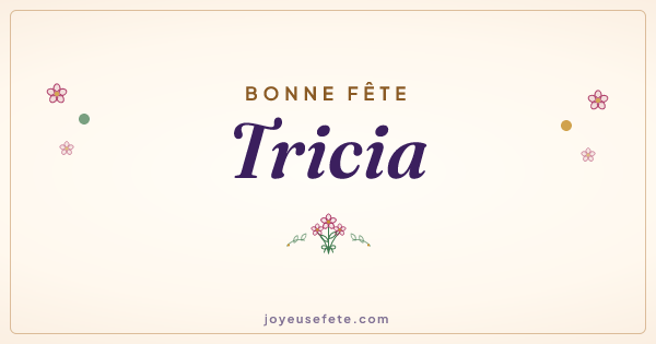 Image « Bonne fête Tricia » au format large