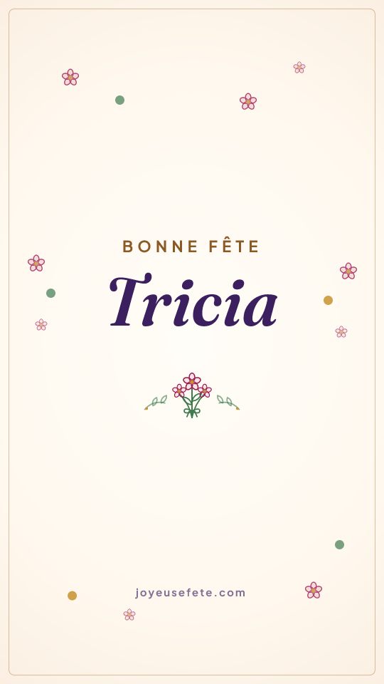 Image « Bonne fête Tricia » au format story