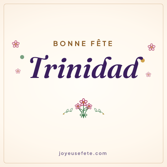 Image carrée « Bonne fête Trinidad » pour WhatsApp