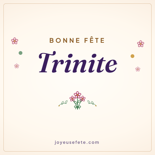Image carrée « Bonne fête Trinite » pour WhatsApp