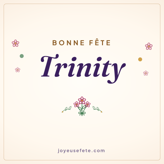 Image carrée « Bonne fête Trinity » pour WhatsApp